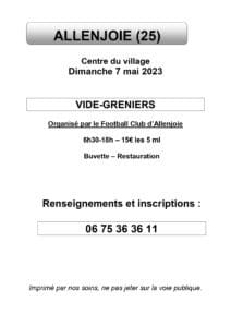 Vide-greniers organisé par le FCA