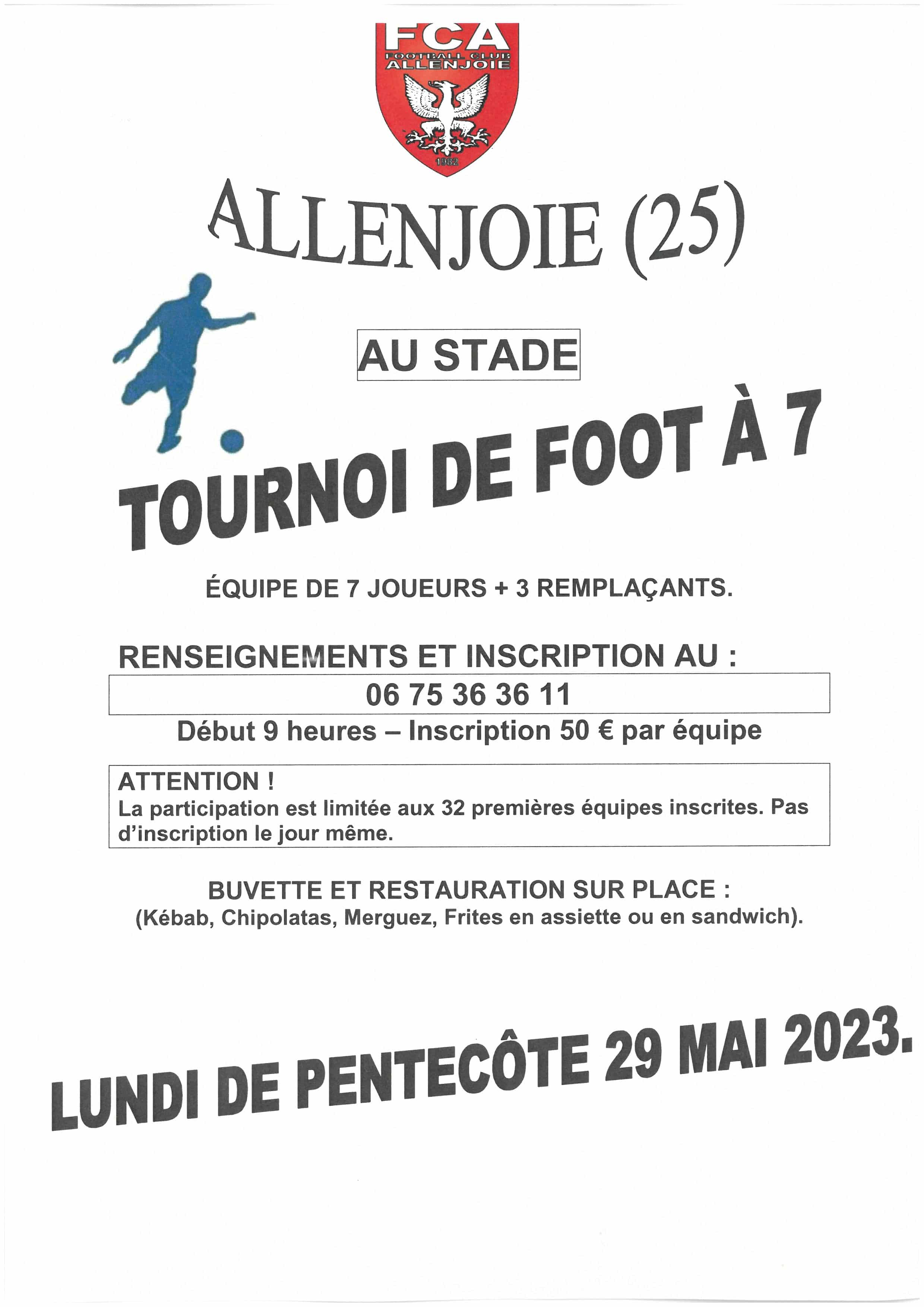 Tournoi foot loisir à 7 organisé par le FCA