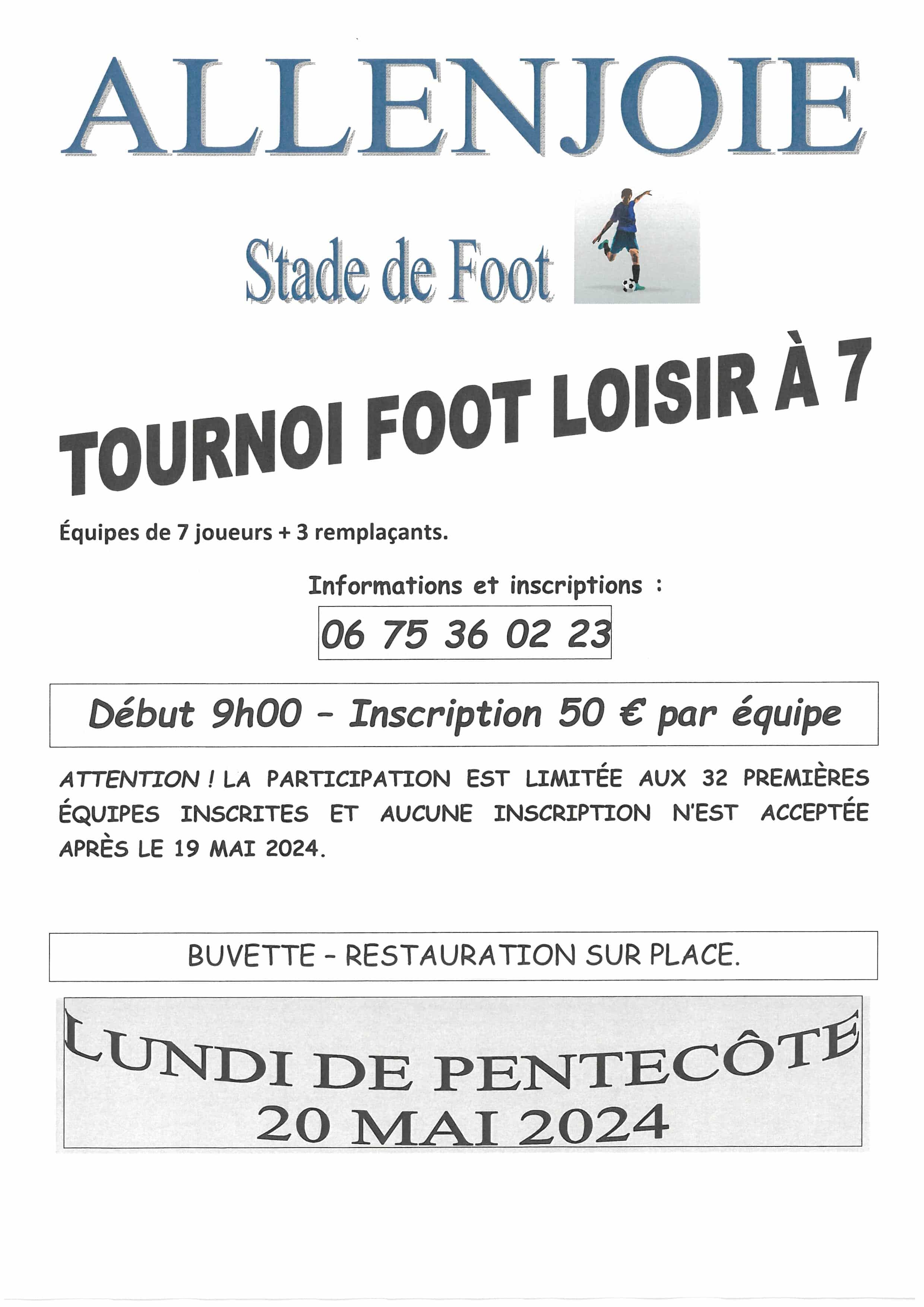 Tournoi foot loisir à 7 organisé par le FCA