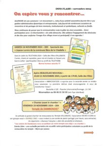 INFO FLASH – novembre 2024