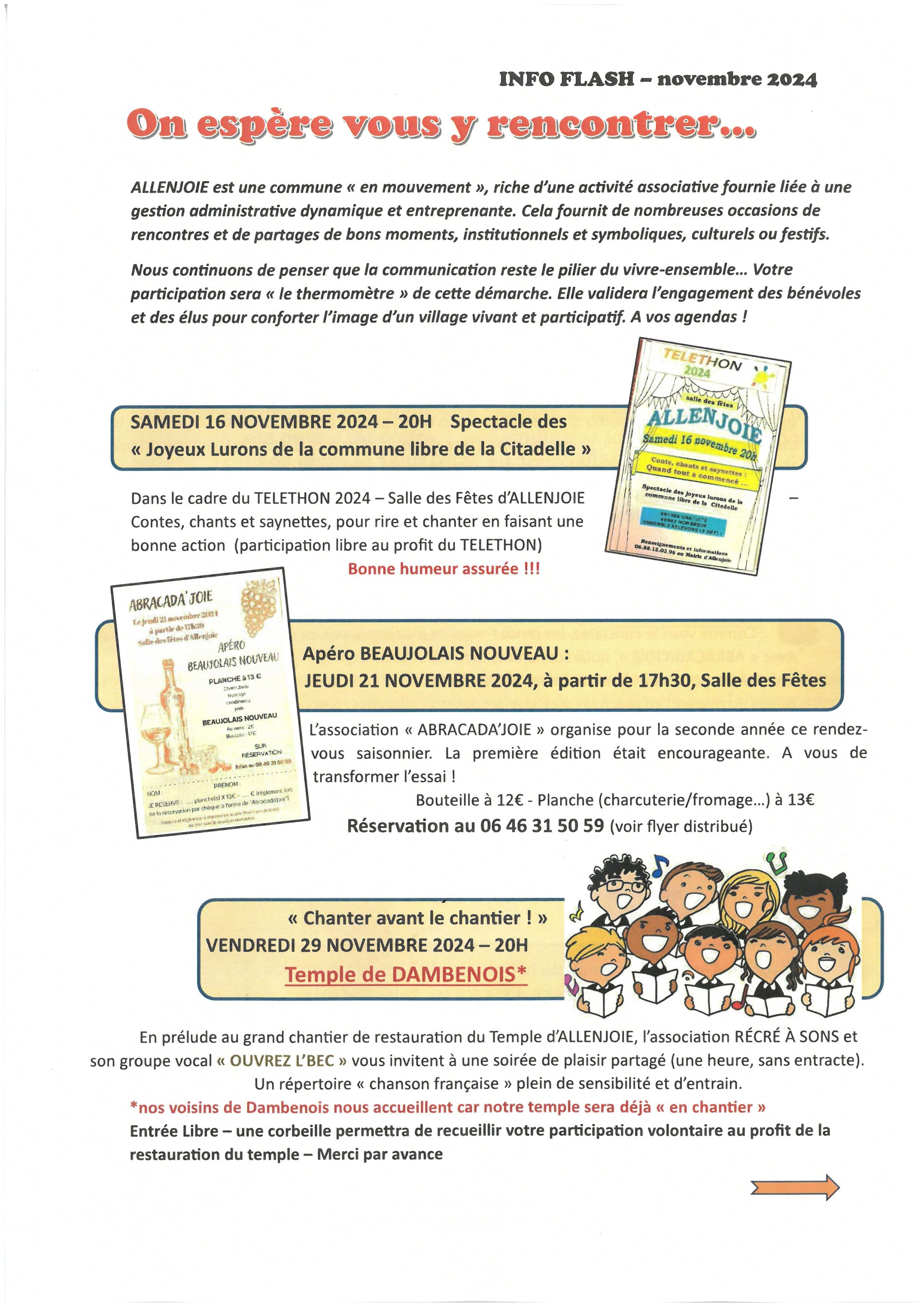 INFO FLASH – novembre 2024