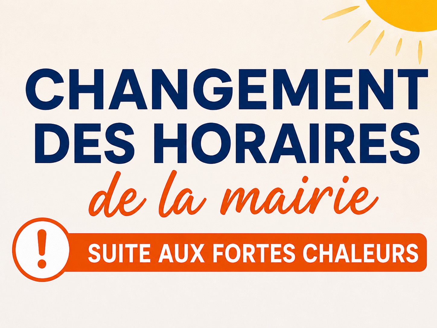You are currently viewing Changement des horaires de la mairie