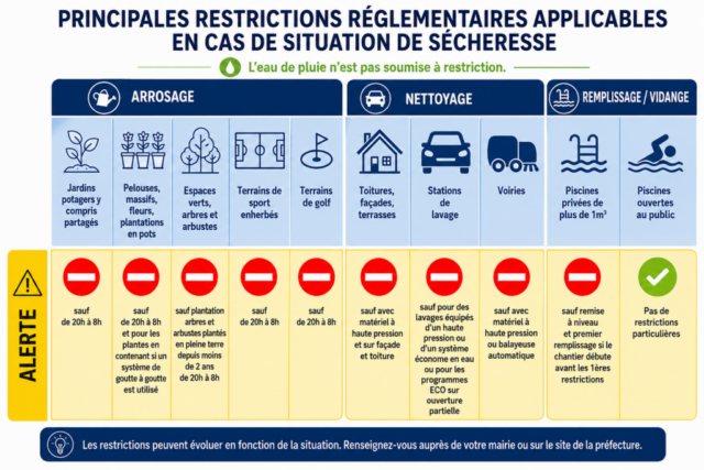 Restriction eau niveau alerte